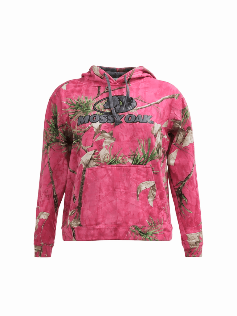 Pink hoodie front, product shot